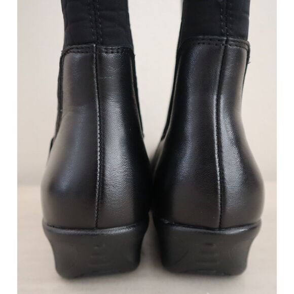Propet WFX195L Women Sz 7.5X (2E) Black West Knee-High Leather Riding Boots - Picture 2 of 14